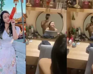 Em đang soi gương trang điểm thì anh đã kéo em lên giường không kịp trở tay